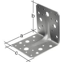 Conector unghiular cu dimensiunile a, b și c