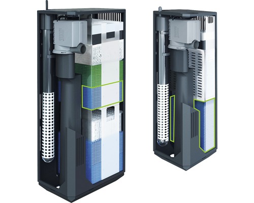 Filtru intern pentru acvarii cu materiale filtrante