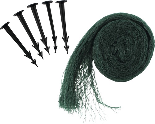 Plasă de protecție împotriva păsărilor cu ancore de sol