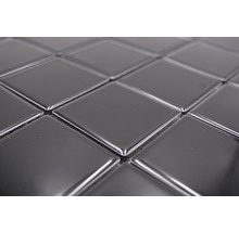 Mozaic piscină ceramic CD 190 negru lucios 30x30 cm