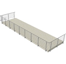 Ilustrație a unei balustrade de pod metalice