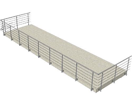 Ilustrație a unei balustrade de pod metalice