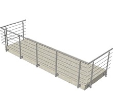 Balustradă din oțel inoxidabil pe structură de beton
