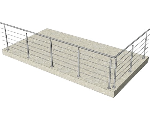 Balustradă metalică pentru balcon cu bare orizontale