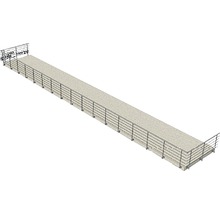 Ilustrație cu un ponton cu balustradă