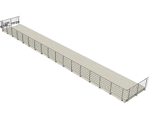 Ilustrație cu un ponton cu balustradă