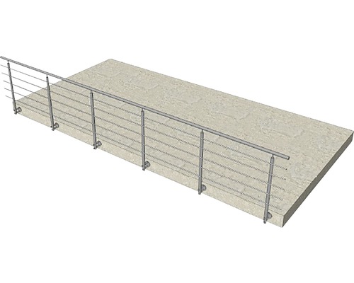 Balustradă balcon din oțel inoxidabil cu bare orizontale de umplere