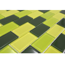Mozaic piscină sticlă CM B454 mix verde 32,2x31 cm