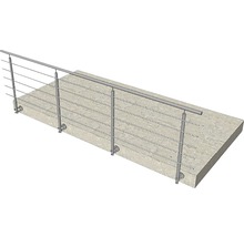 Balustradă cu cabluri din oțel inoxidabil și mână curentă