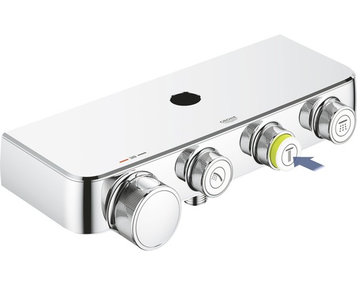 Baterie termostatică Grohe cu mai multe comenzi pentru controlul dușului