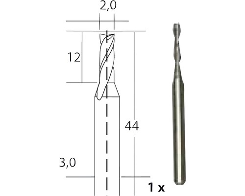 Imagine a unei freze de canelură cu dimensiuni