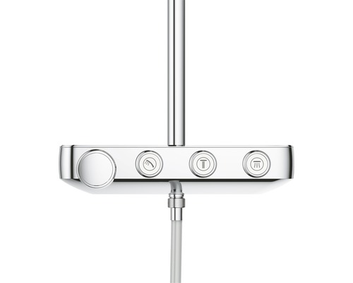 Panou de duș cu termostat și duș fix