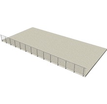 Ilustrație a unei terase cu balustradă.