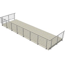 Balcon cu balustradă metalică
