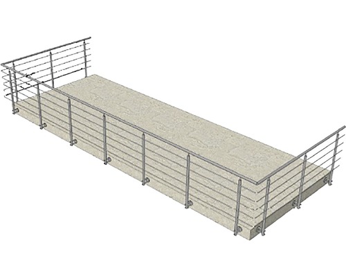 Balcon cu balustradă din oțel inoxidabil