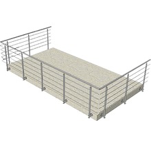 Balcon cu balustradă metalică