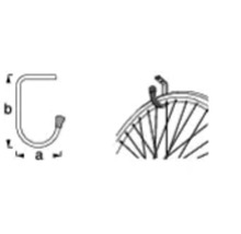 Suport pentru jantă de bicicletă pentru montare pe perete, cu dimensiuni