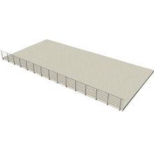 Placă de beton cu balustradă