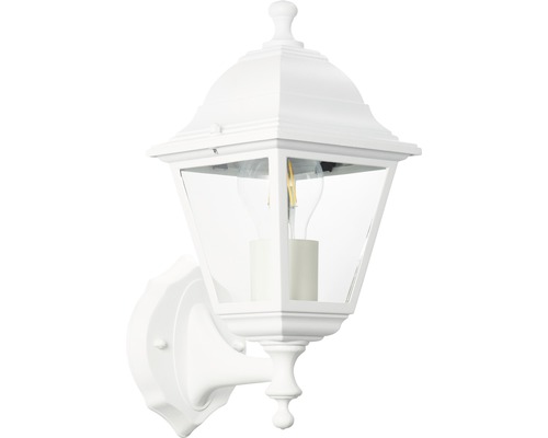 Lumină de perete albă în stil felinar cu sticlă transparentă