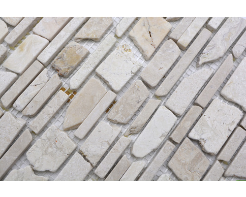 Plăci de mozaic din travertin pe plasă