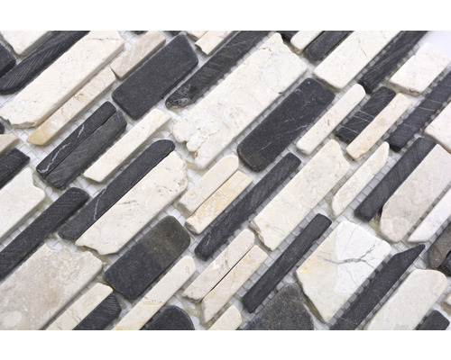 Placă de mozaic din piatră naturală cu pietre alungite