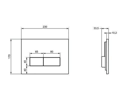 Desen tehnic al unei plăci de acționare cu dimensiuni