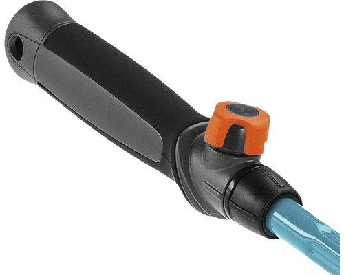 Furtun de grădină cu mâner și regulator portocaliu