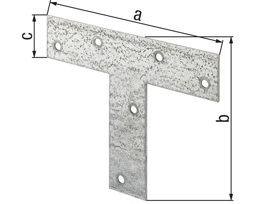 Conector în formă de T cu găuri pentru fixare