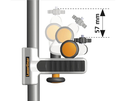 Suport Laserliner cu o indicație de dimensiune de 57 milimetri