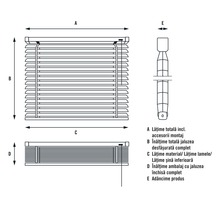 Imagine cu dimensiunile jaluzelei