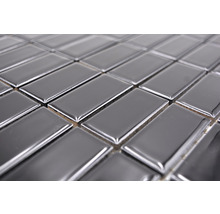Mozaic piscină ceramic ST 390 negru lucios 30x30 cm