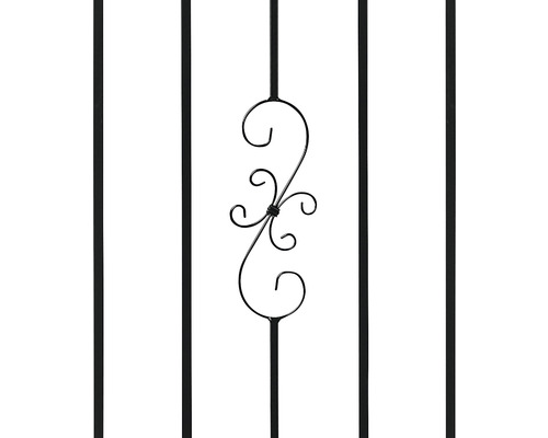 Detaliu al unui element de gard cu ornament decorativ