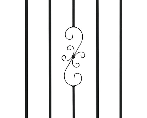 Prim-plan cu un element decorativ din gard metalic