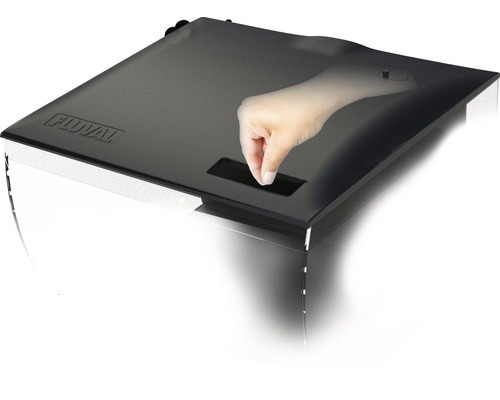 Capac de acvariu Fluval cu o mână care utilizează o deschidere