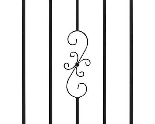 Vârf de gard metalic cu element decorativ pentru construcția gardului