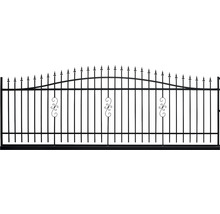 Poartă glisantă metalică cu elemente decorative