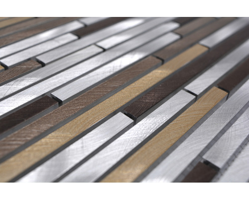 Placă de mozaic din metal și lemn