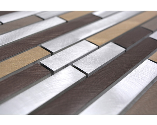 Plăci de mozaic din metal și lemn