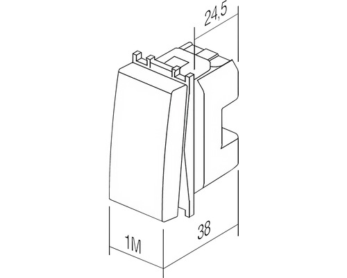 Comutator cu dimensiunile 24,5 și 38