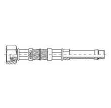 Racord flexibil inox pentru apă cu capăt lung 3/8”xM10x1 60 cm-thumb-1