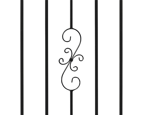 Gard metalic cu element decorativ