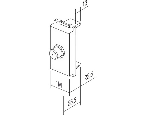 Desen tehnic al unei prize de antenă cu dimensiuni
