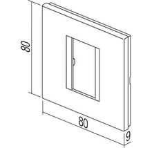 Ramă de comutator 80x80x9 milimetri