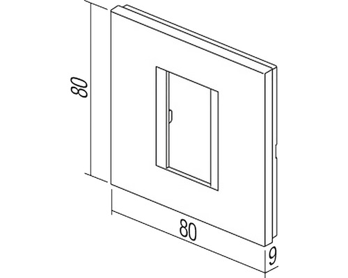 Ramă de comutator 80x80x9 milimetri