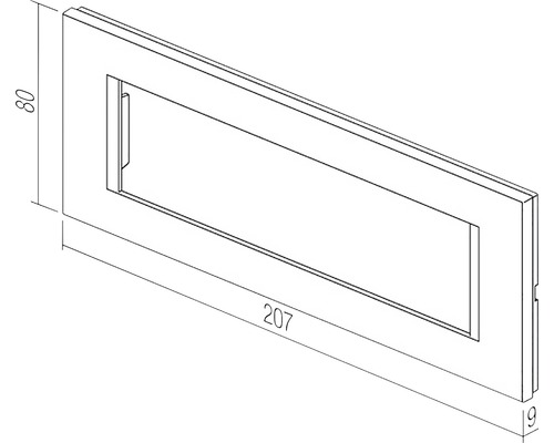 Desen tehnic al unei fante de cutie poștală cu dimensiuni