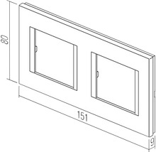 Rame de comutator pentru două inserții, 151 x 80 milimetri