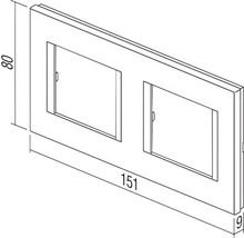Capac comutator cu dimensiunile 151 x 80 x 9 mm