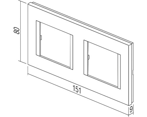 Capac comutator cu dimensiunile 151 x 80 x 9 mm