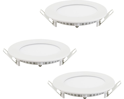 Spoturi LED încastrate Eglo Crosslink 3W 360 lumeni, lumină RGBW variabilă, Ø85 mm, alb, pachet 3 bucăți