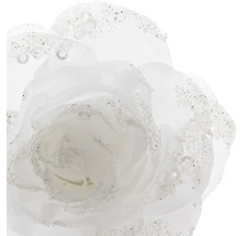 Trandafir decorativ, Ø 14 cm, H 8,5 cm, alb-thumb-1